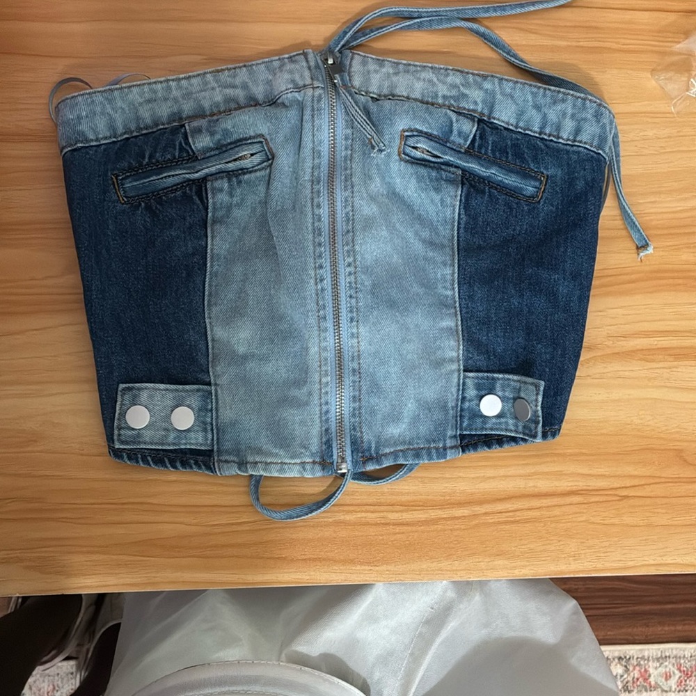 Edikted Denim Tube Top